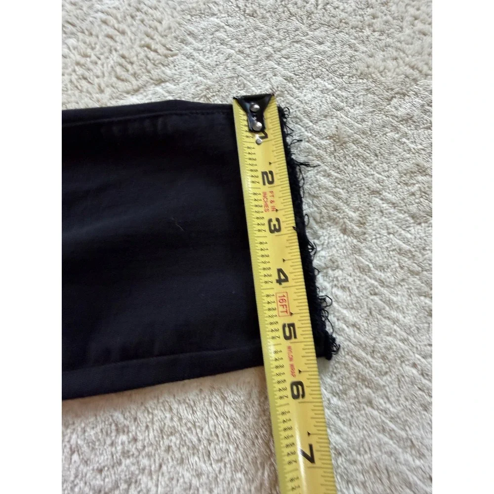 Frame Denim Le Skinny Raw Hem Jeans Film Noir Black LSJRS403 Size 32 - Picture 5 of 15